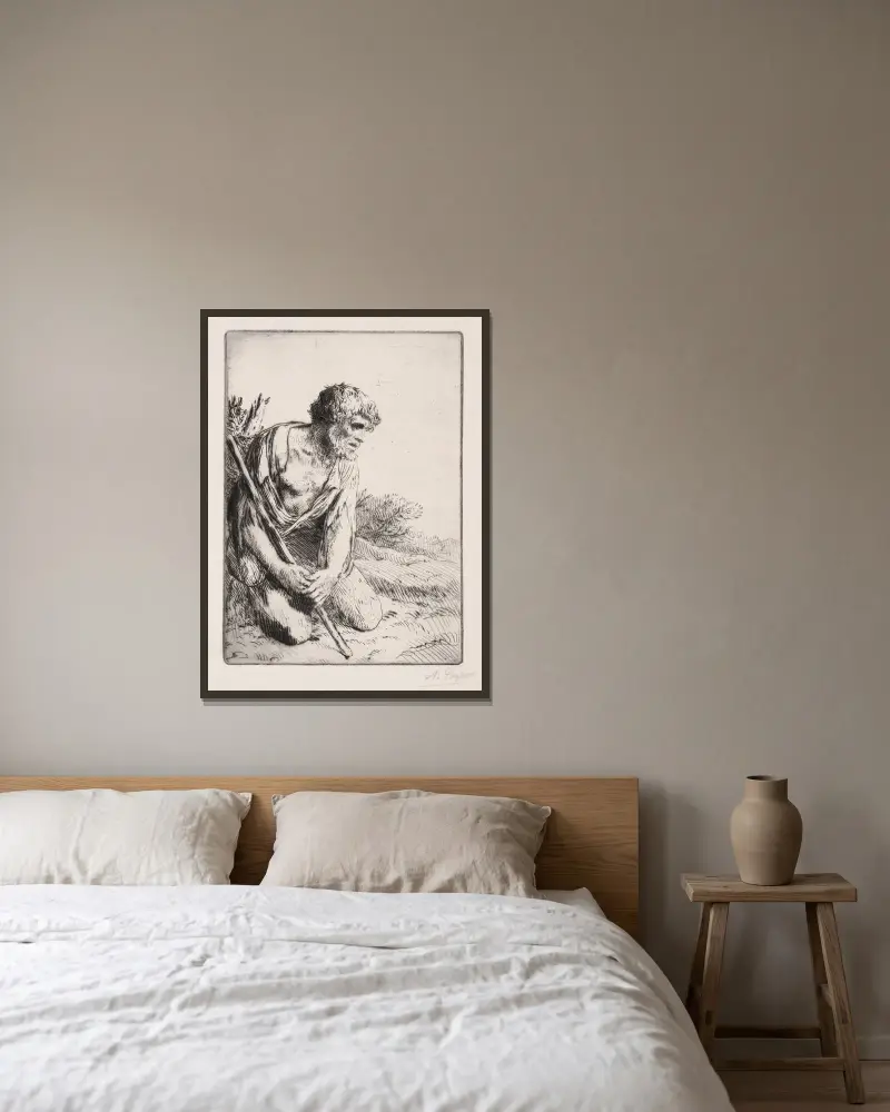 Den förlorade sonen av Alphonse Legros inramad på en vägg