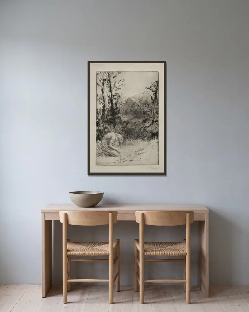 Den förlorade sonen av Alphonse Legros inramad på en vägg