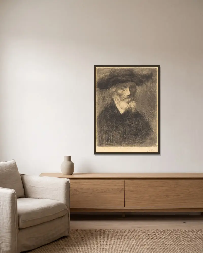 Thomas Carlyle von Alphonse Legros gerahmt an einer Wand