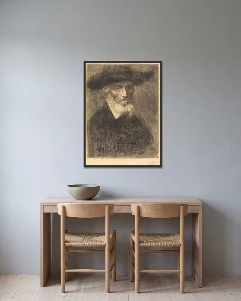 Thomas Carlyle von Alphonse Legros gerahmt an einer Wand