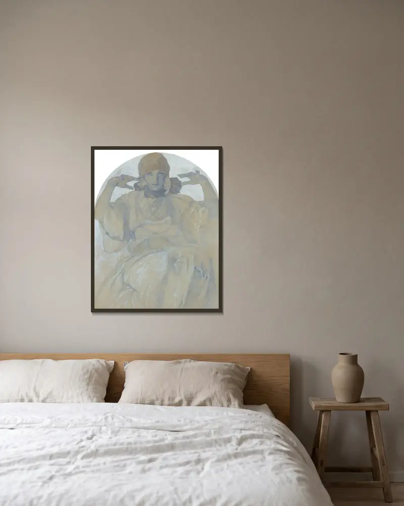 Jaroslava Mucha, Alphonse Mucha v rámu na stěně