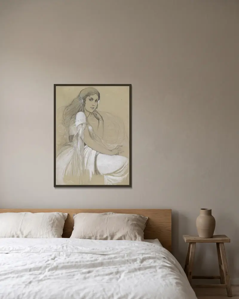 Jaroslava Muchová, Alphonse Mucha v rámu na stěně