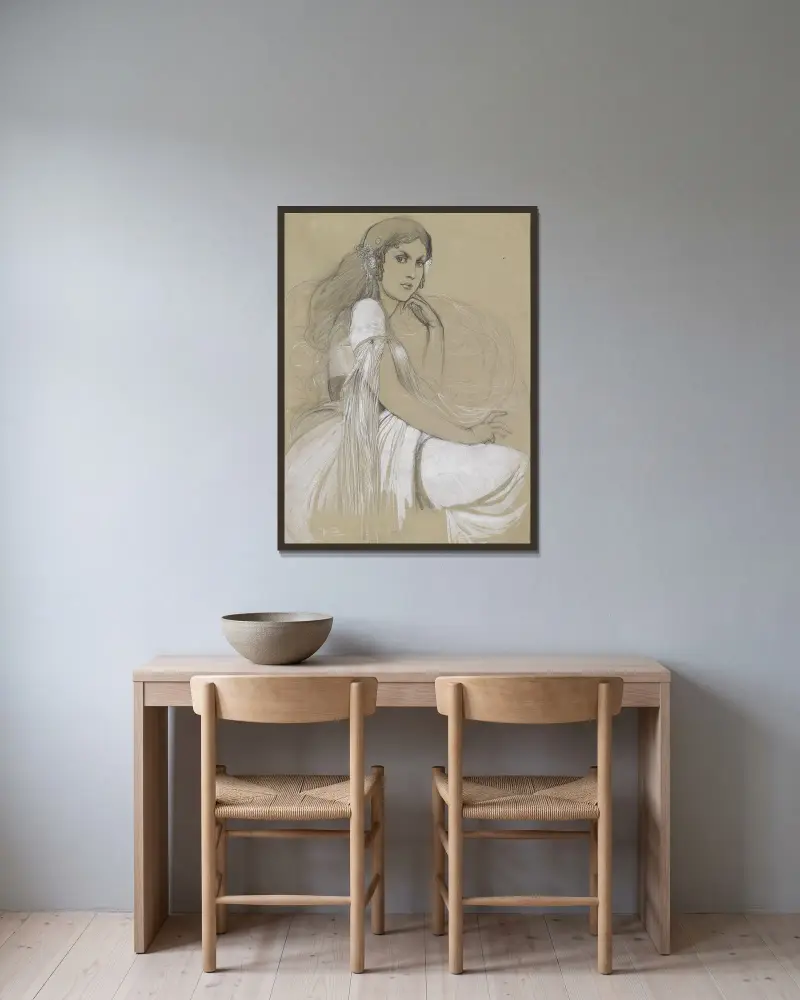 Jaroslava Muchová, Alphonse Mucha v rámu na stěně