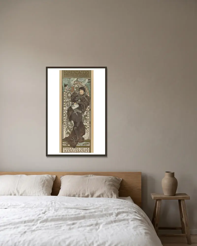 Lorenzaccio, Alphonse Mucha v rámu na stěně