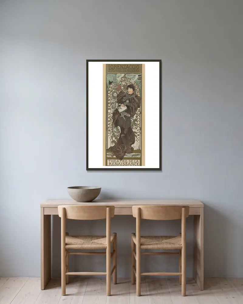 Lorenzaccio, Alphonse Mucha v rámu na stěně