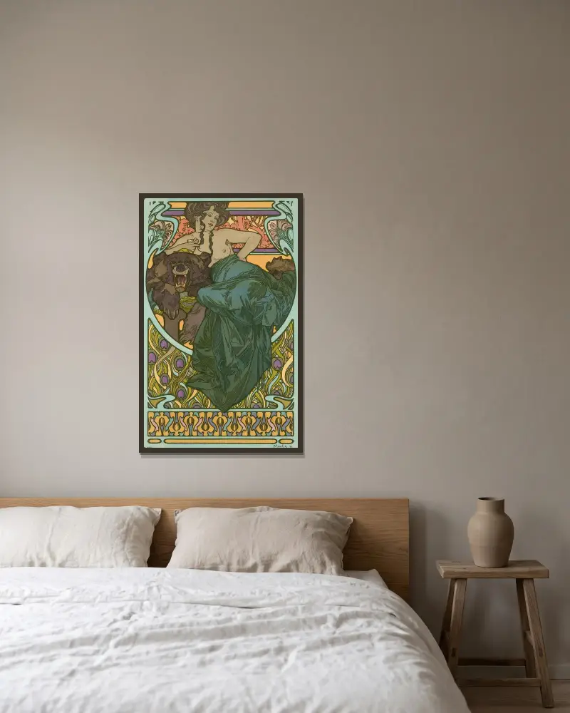 Bez názvu, 1902 – Nr. 1, Alphonse Mucha v rámu na stěně