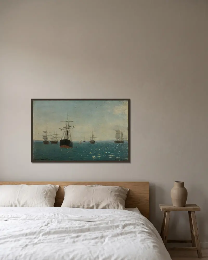 Cadix Rot von Amaldus Nielsen gerahmt an einer Wand