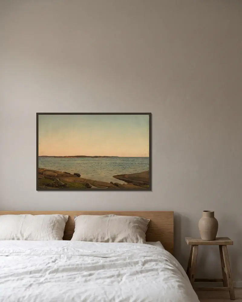 Fra Beiningen, Skudesnes av Amaldus Nielsen inramad på en vägg