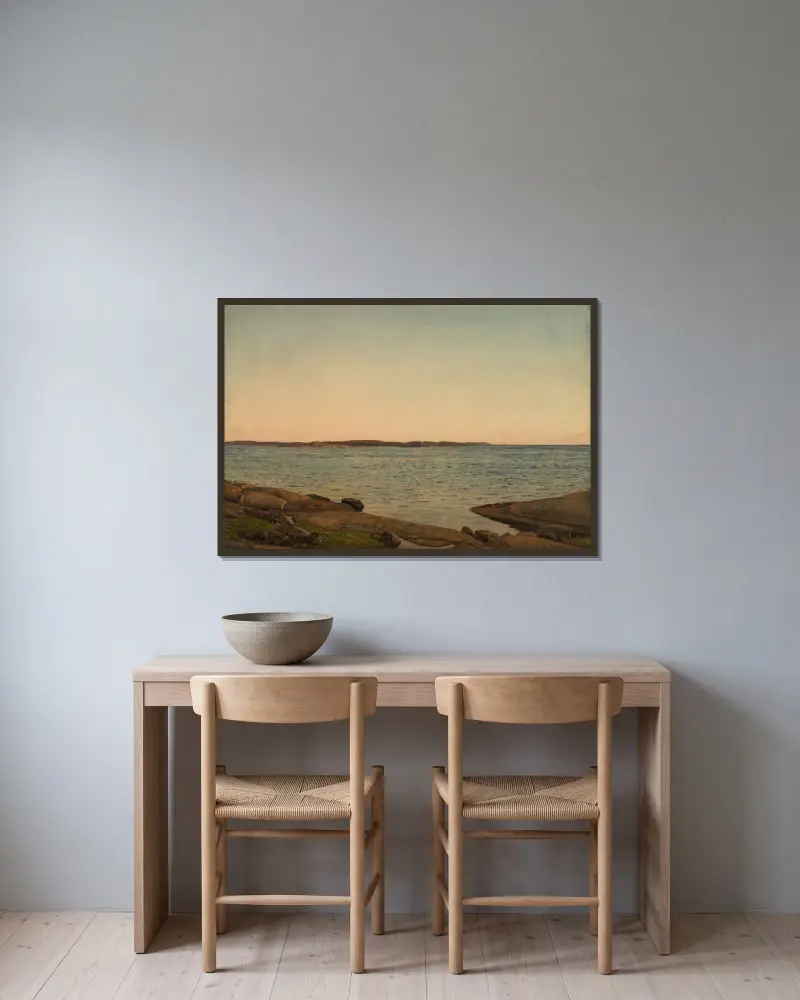 Fra Beiningen, Skudesnes av Amaldus Nielsen inramad på en vägg