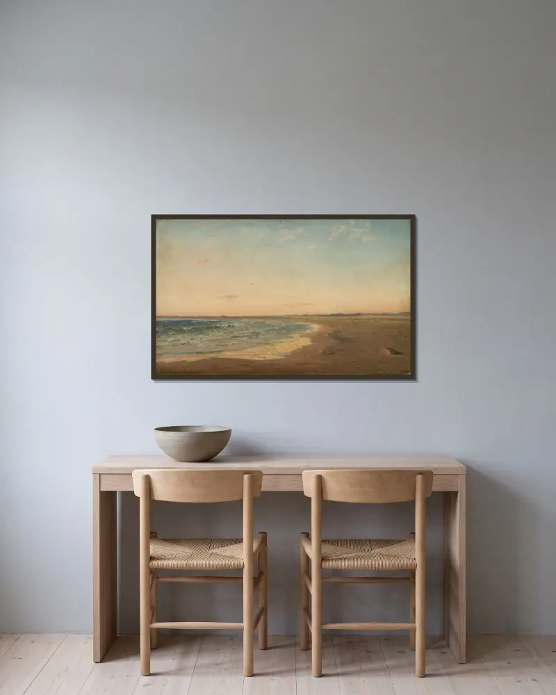 Från Nærland, Jæren av Amaldus Nielsen inramad på en vägg