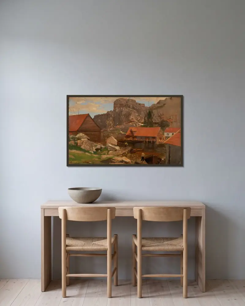 Solsvik, Bergen av Amaldus Nielsen inramad på en vägg