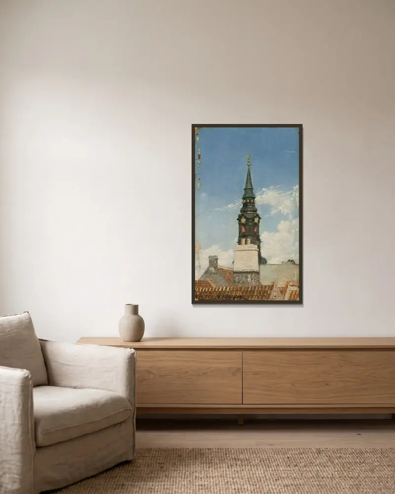 S:t Petri kyrka, Köpenhamn av Amaldus Nielsen inramad på en vägg