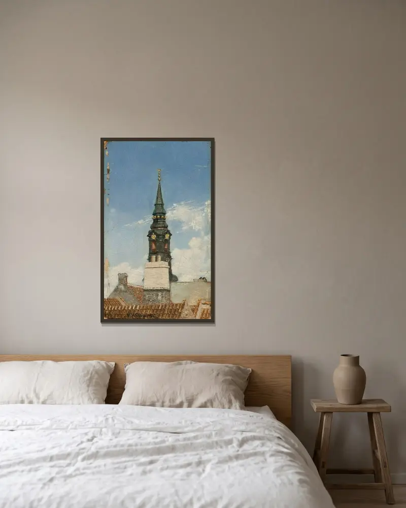 S:t Petri kyrka, Köpenhamn av Amaldus Nielsen inramad på en vägg