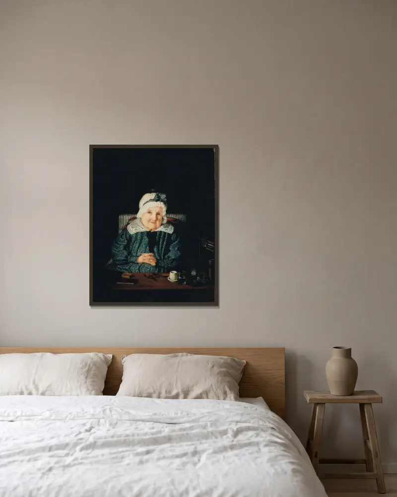 Christina Augusta von Fersen av Amalia Lindegren inramad på en vägg