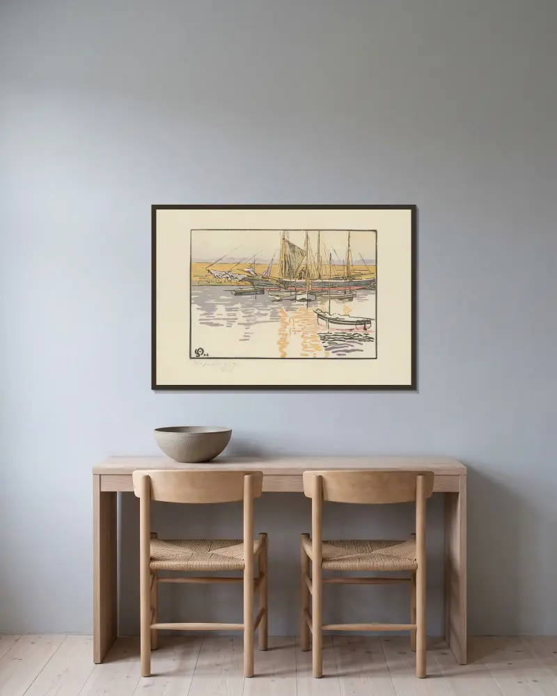 Roscoff, die Schoner von Amédée Joyau gerahmt an einer Wand