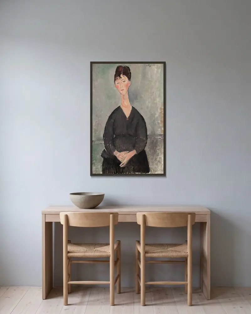 Café Singer, Amedeo Modigliani v rámu na stěně
