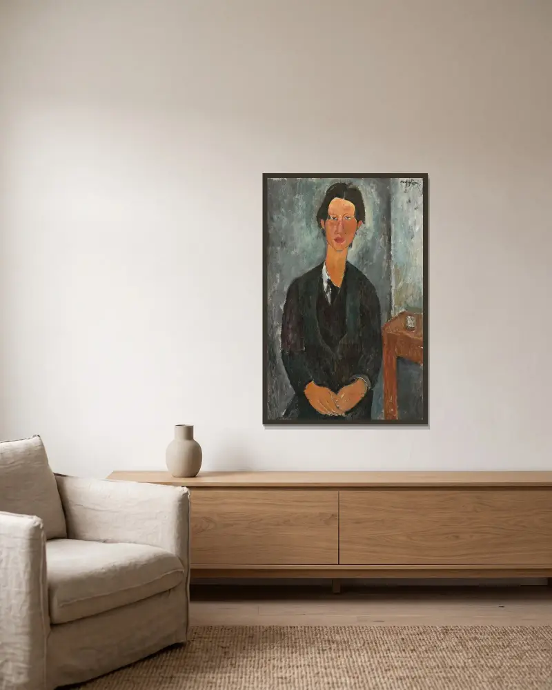 Chaim Soutine von Amedeo Modigliani gerahmt an einer Wand