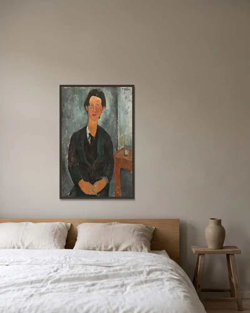 Chaim Soutine von Amedeo Modigliani gerahmt an einer Wand