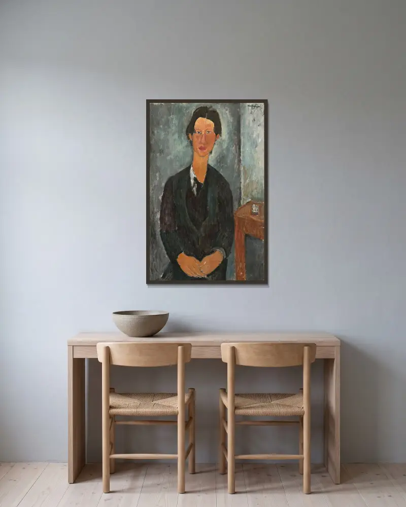 Chaim Soutine von Amedeo Modigliani gerahmt an einer Wand