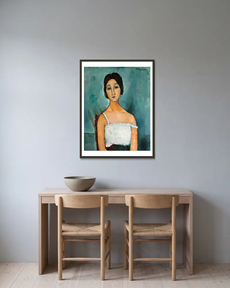 Christina von Amedeo Modigliani gerahmt an einer Wand