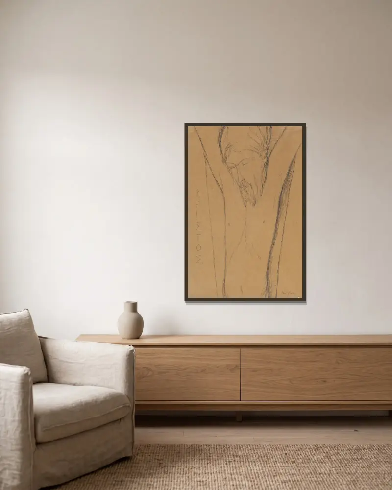 Christus von Amedeo Modigliani gerahmt an einer Wand