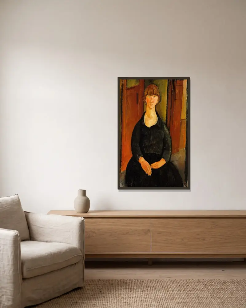 Kwiaciarka, Amedeo Modigliani w ramie na ścianie