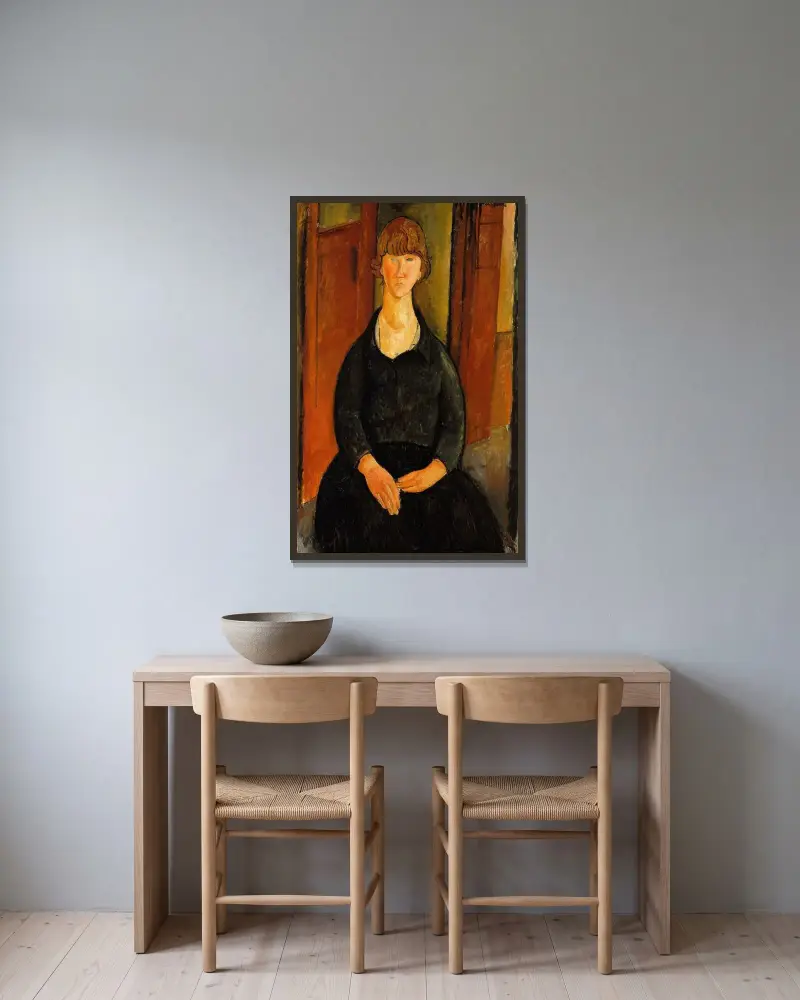 Kwiaciarka, Amedeo Modigliani w ramie na ścianie