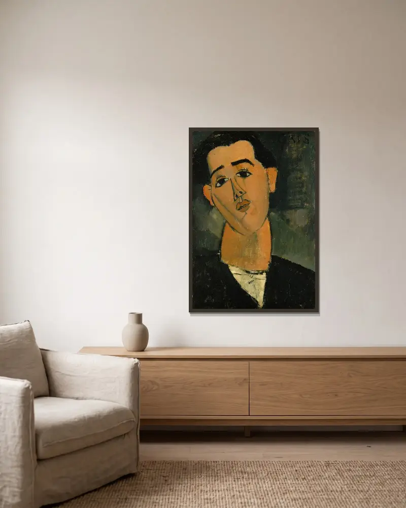 Juan Gris, Amedeo Modigliani v rámu na stěně