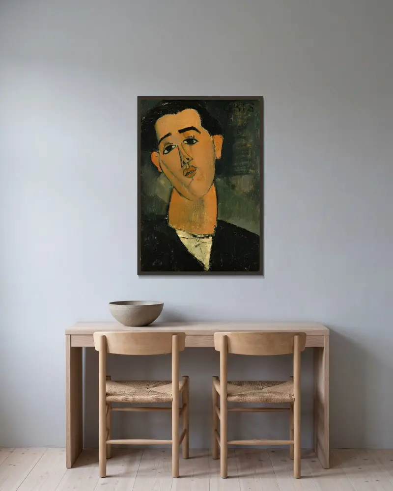Juan Gris, Amedeo Modigliani v rámu na stěně