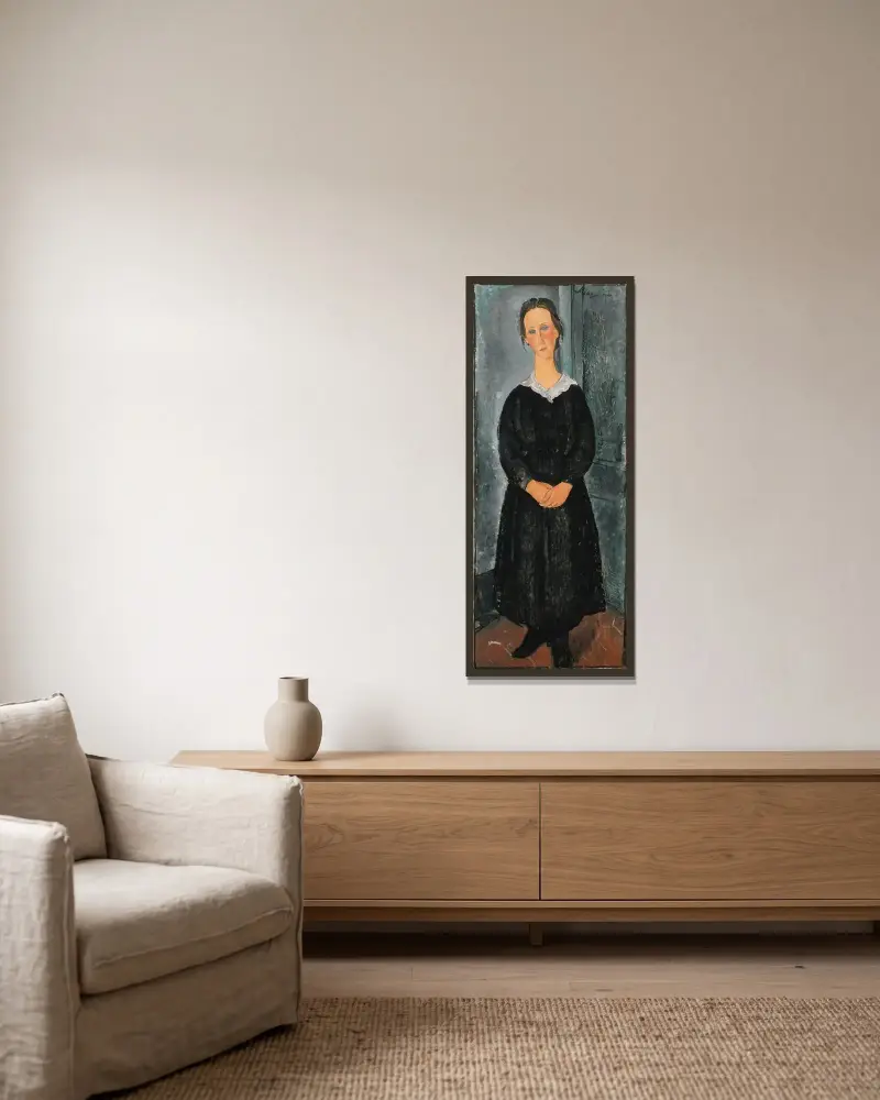 Młoda służąca, Amedeo Modigliani w ramie na ścianie