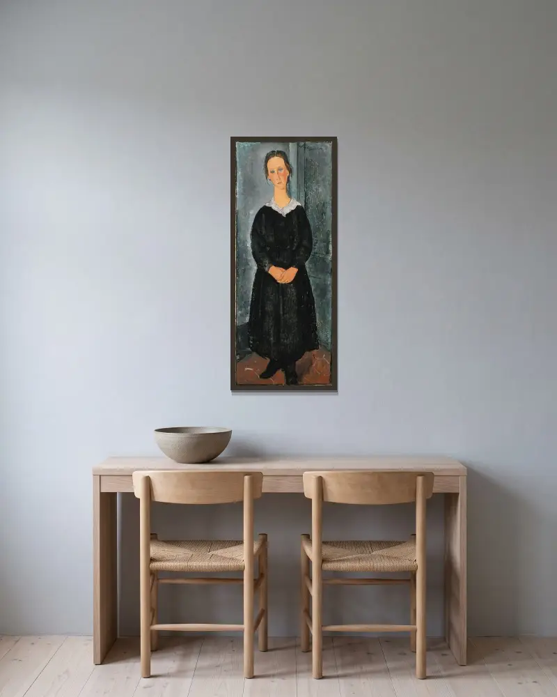Młoda służąca, Amedeo Modigliani w ramie na ścianie