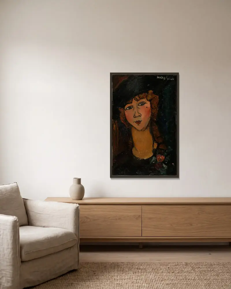 Lolotte, Amedeo Modigliani v rámu na stěně
