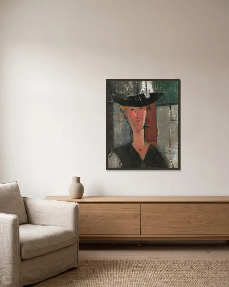 Madame Pompadour, Amedeo Modigliani w ramie na ścianie