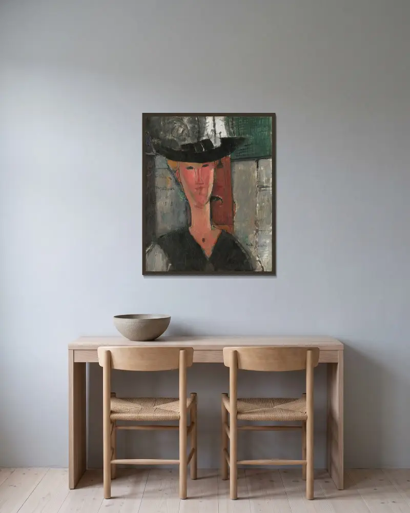 Madame Pompadour, Amedeo Modigliani w ramie na ścianie