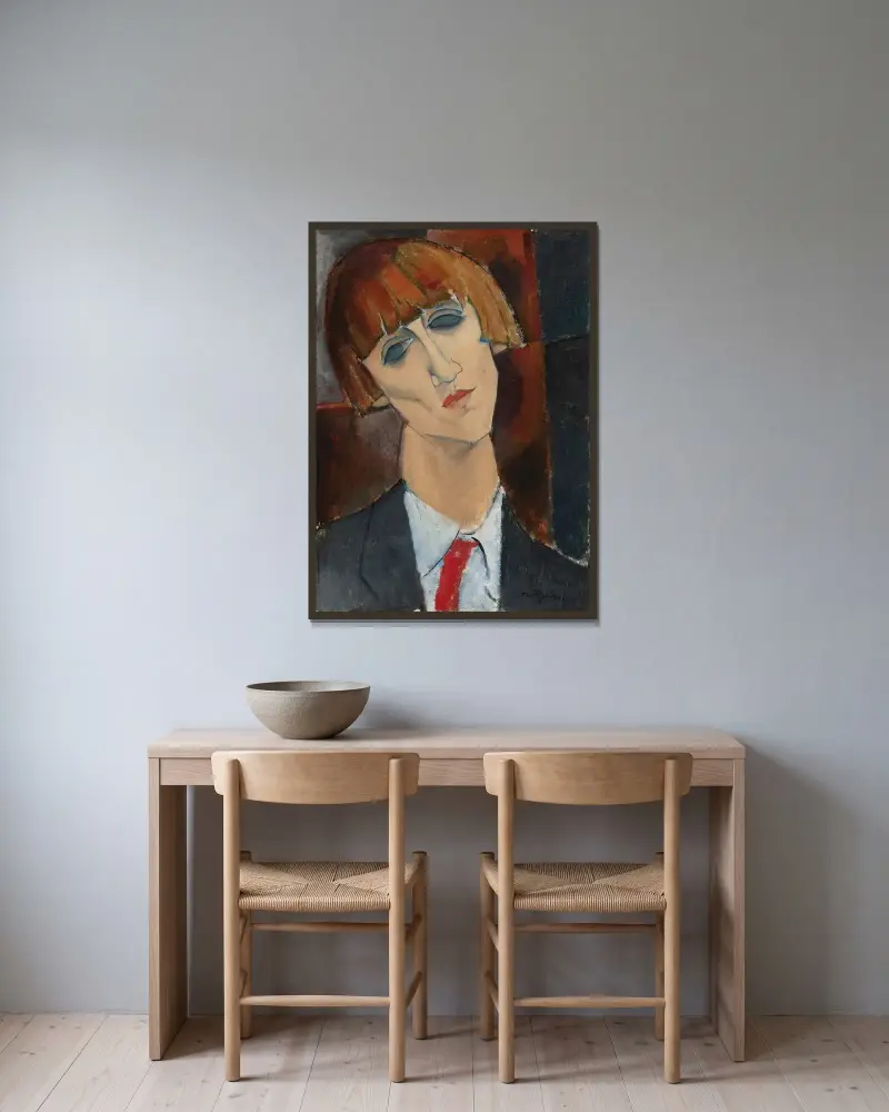 Madame Kisling von Amedeo Modigliani gerahmt an einer Wand