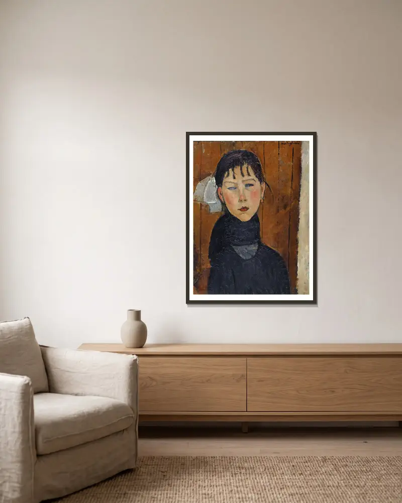 Marie (Marie, dcera lidu), Amedeo Modigliani v rámu na stěně