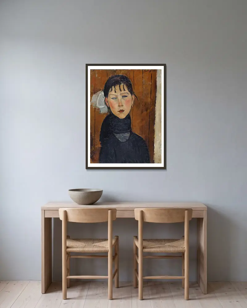 Marie (Marie, dcera lidu), Amedeo Modigliani v rámu na stěně