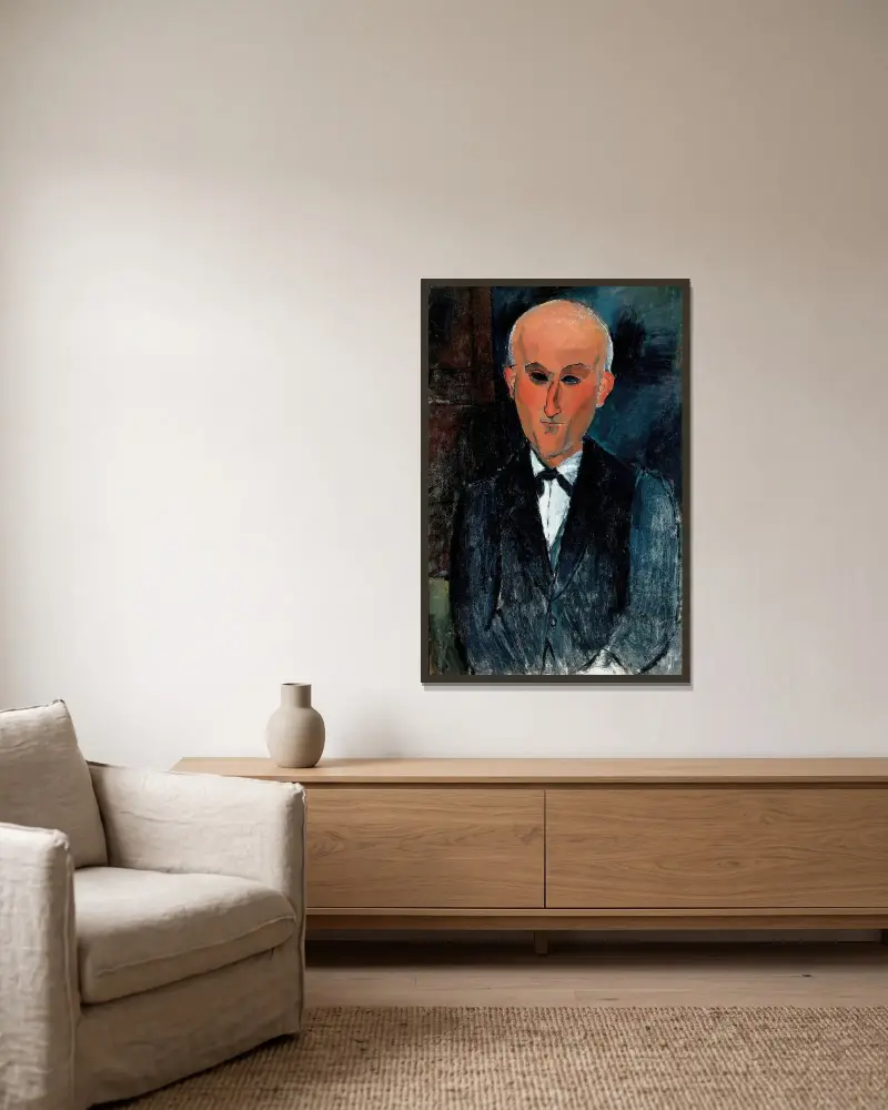 Max Jacob (1876–1944), Amedeo Modigliani v rámu na stěně