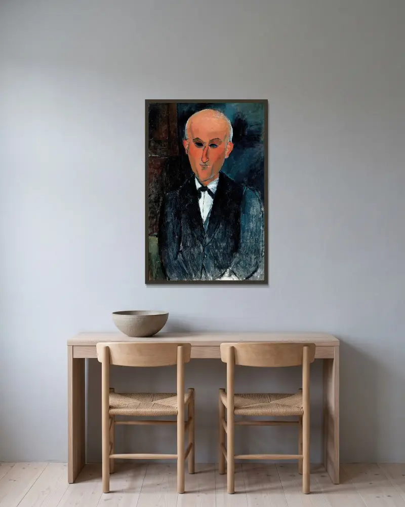 Max Jacob (1876–1944), Amedeo Modigliani v rámu na stěně
