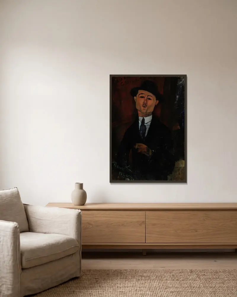 Paul Guillaume, Novo Pilota av Amedeo Modigliani inramad på en vägg