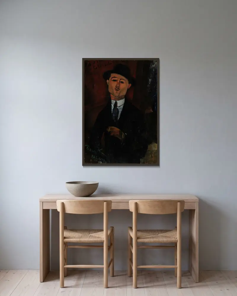 Paul Guillaume, Novo Pilota av Amedeo Modigliani inramad på en vägg
