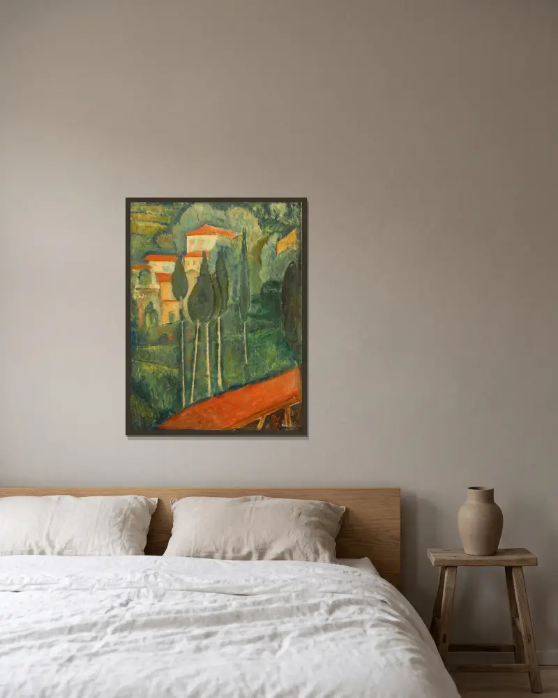 Paysage dans le Midi av Amedeo Modigliani inramad på en vägg