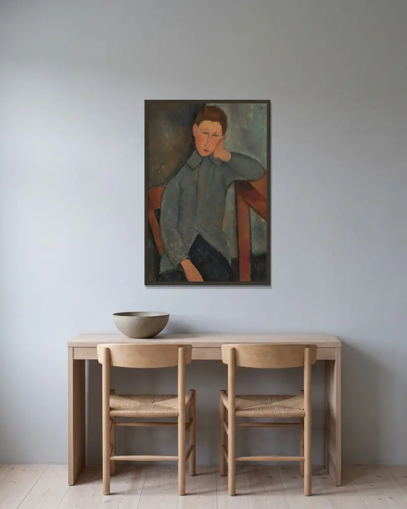 Chlapec, Amedeo Modigliani v rámu na stěně