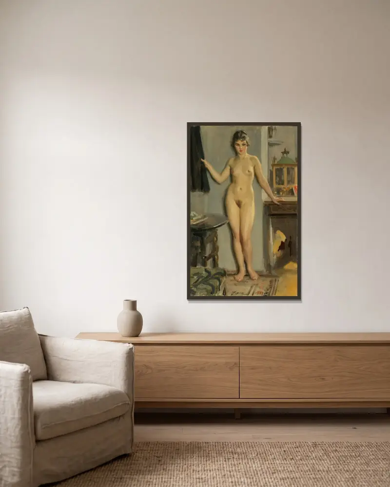 Älvan, Anders Zorn v rámu na stěně