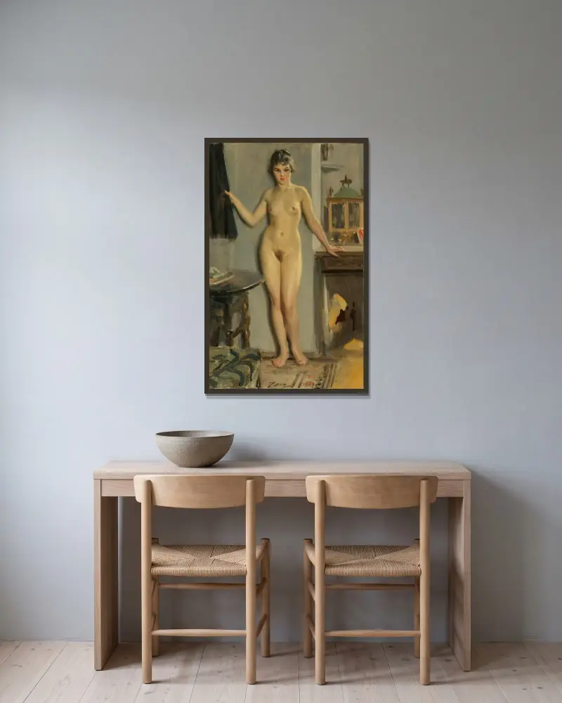 Älvan, Anders Zorn v rámu na stěně