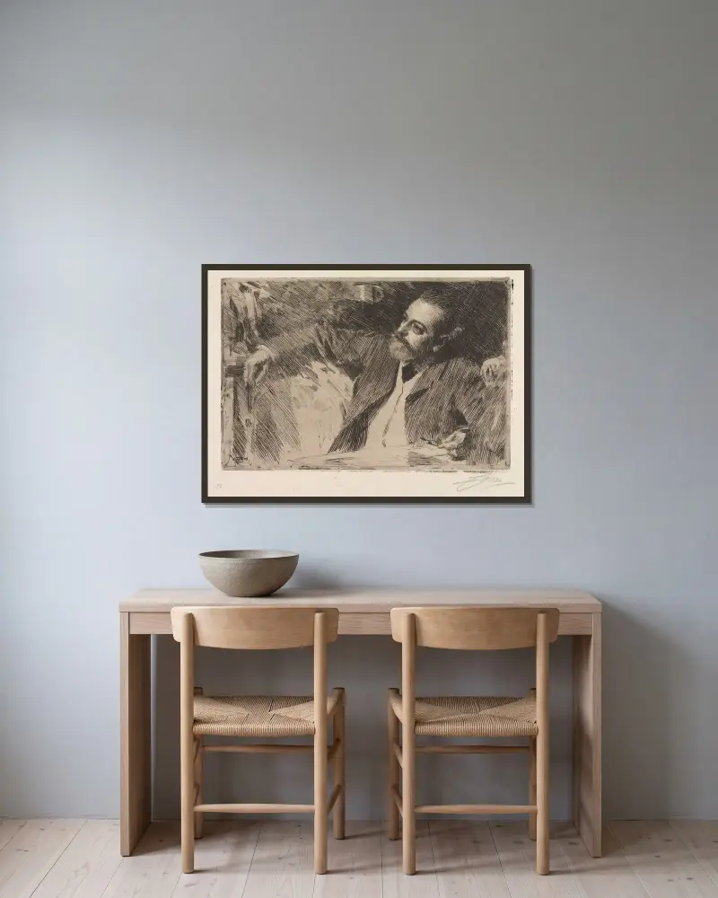 Antonin Proust, Anders Zorn v rámu na stěně