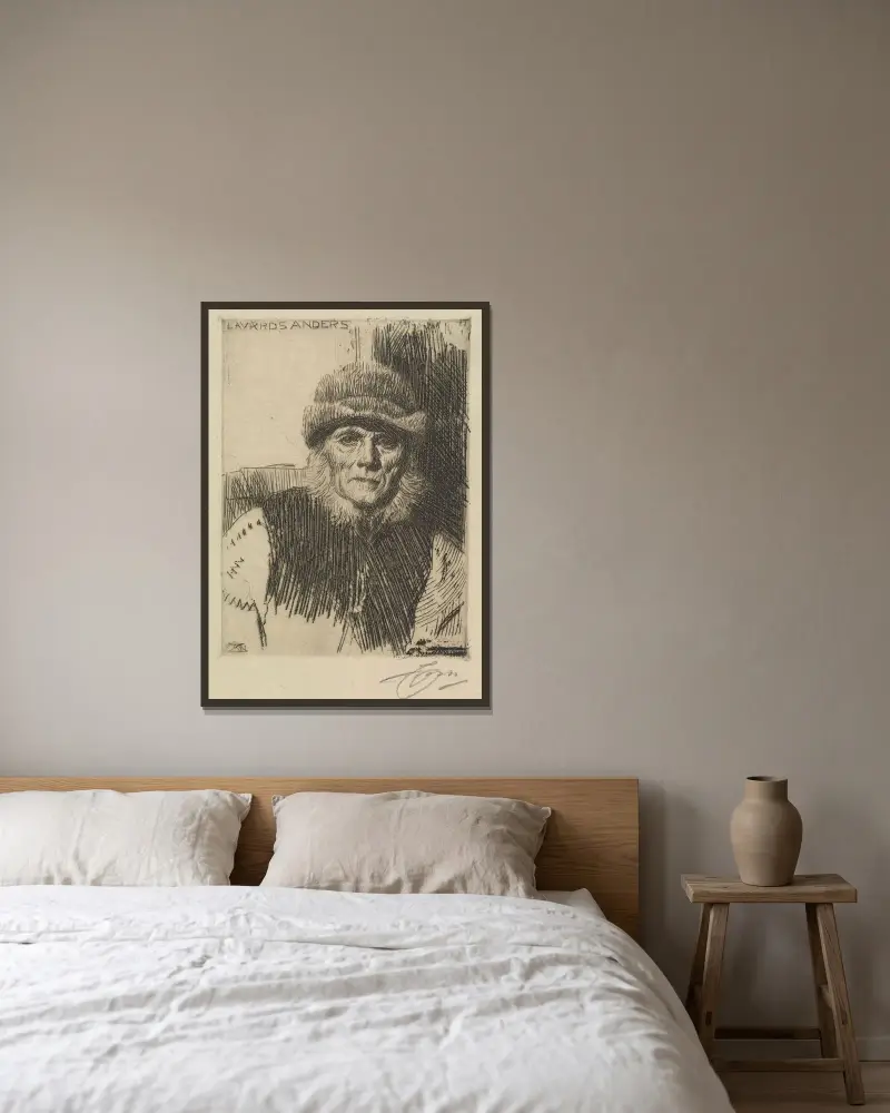 Sedlák z Dalarny, Anders Zorn v rámu na stěně