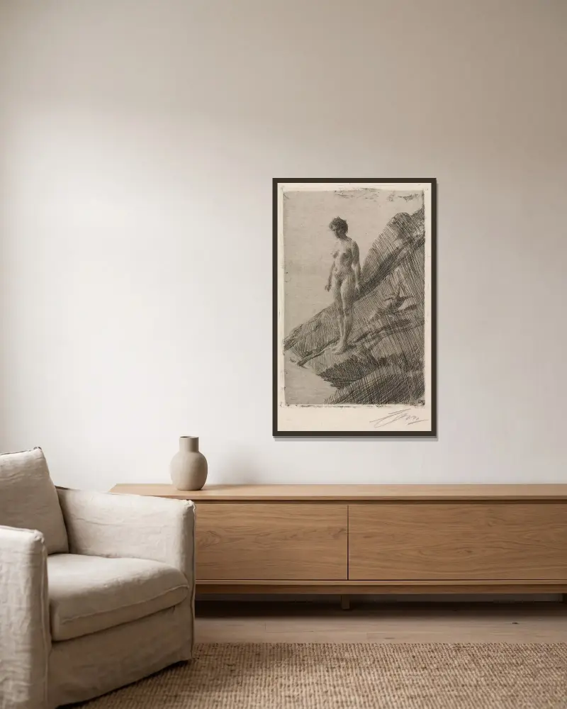 Edö, Anders Zorn v rámu na stěně