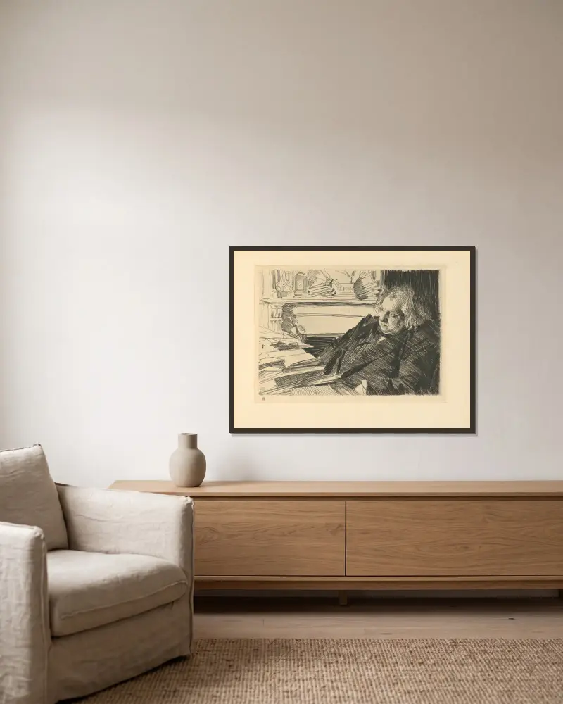Ernest Renan, 19. století – Nr. 1, Anders Zorn v rámu na stěně