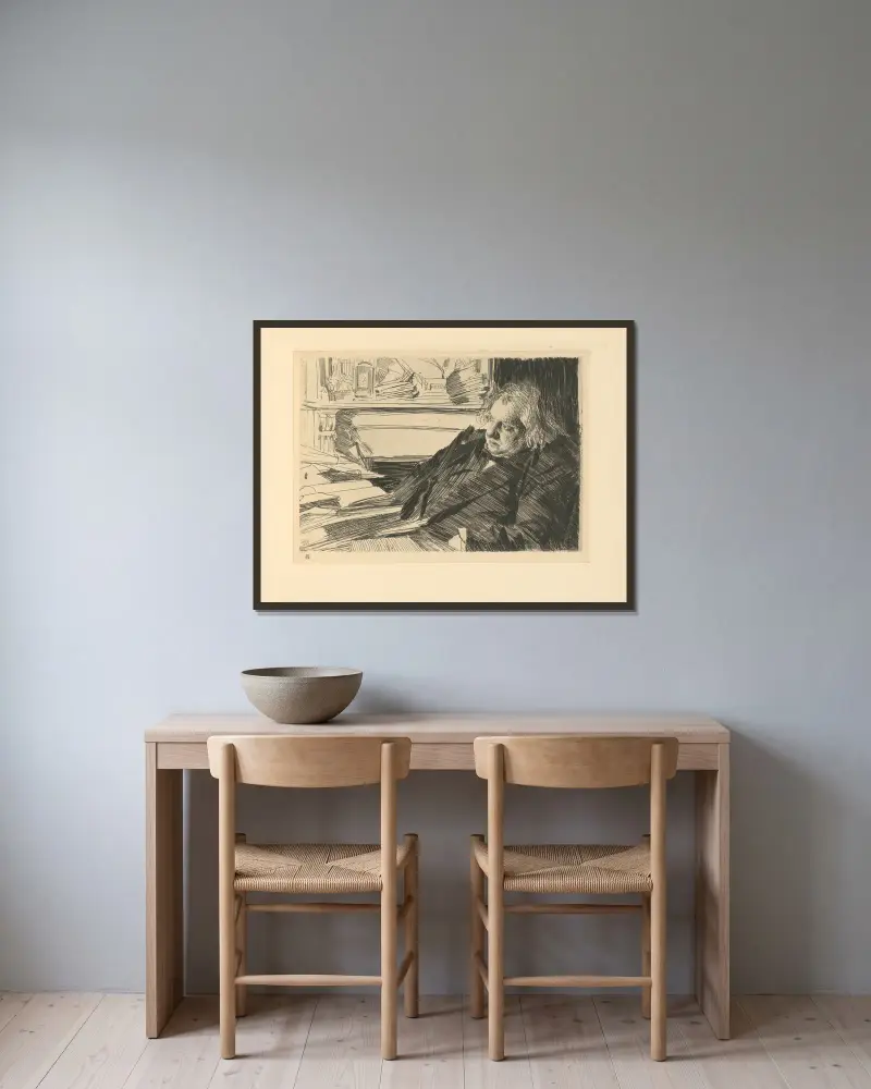 Ernest Renan, 19. století – Nr. 1, Anders Zorn v rámu na stěně